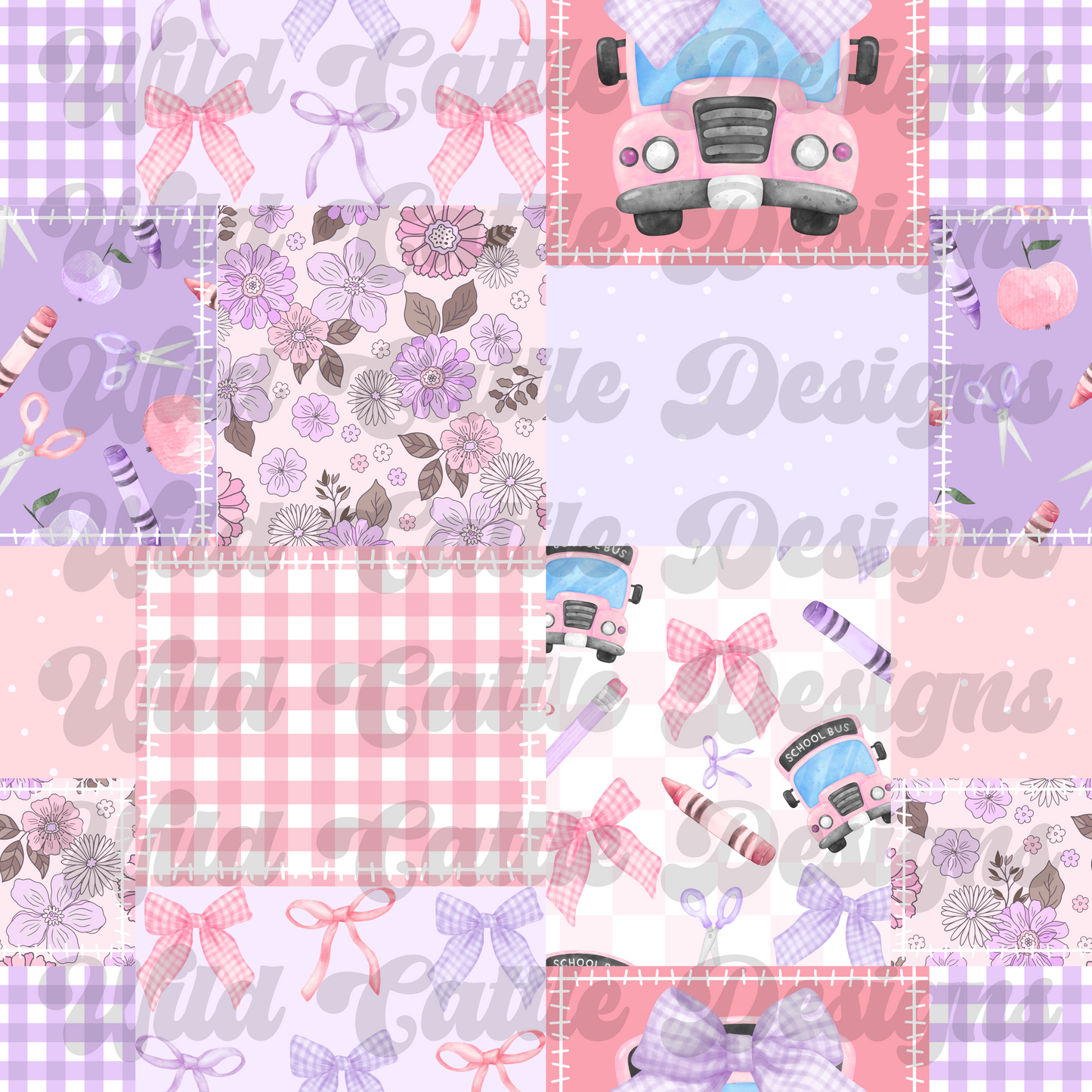 Pink and Purple BTS Patchwork