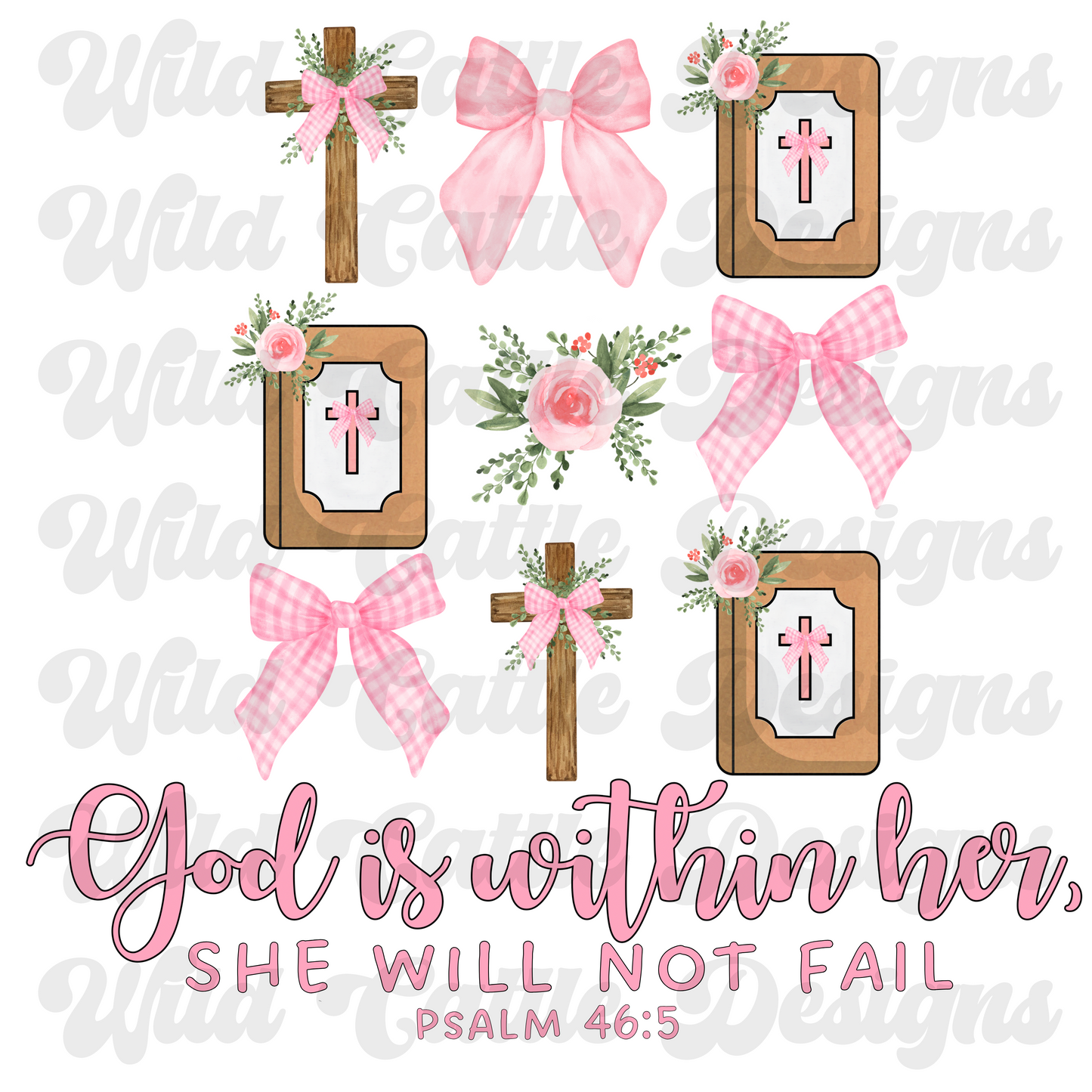 Pink she will not fail png