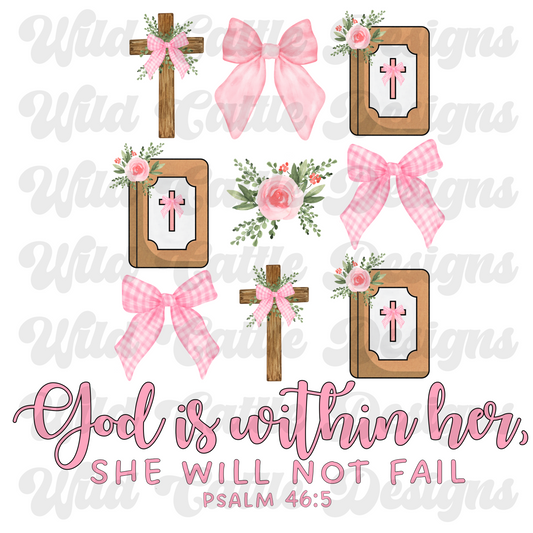 Pink she will not fail png