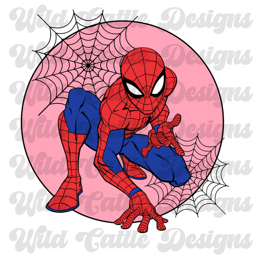 pink spider hero png