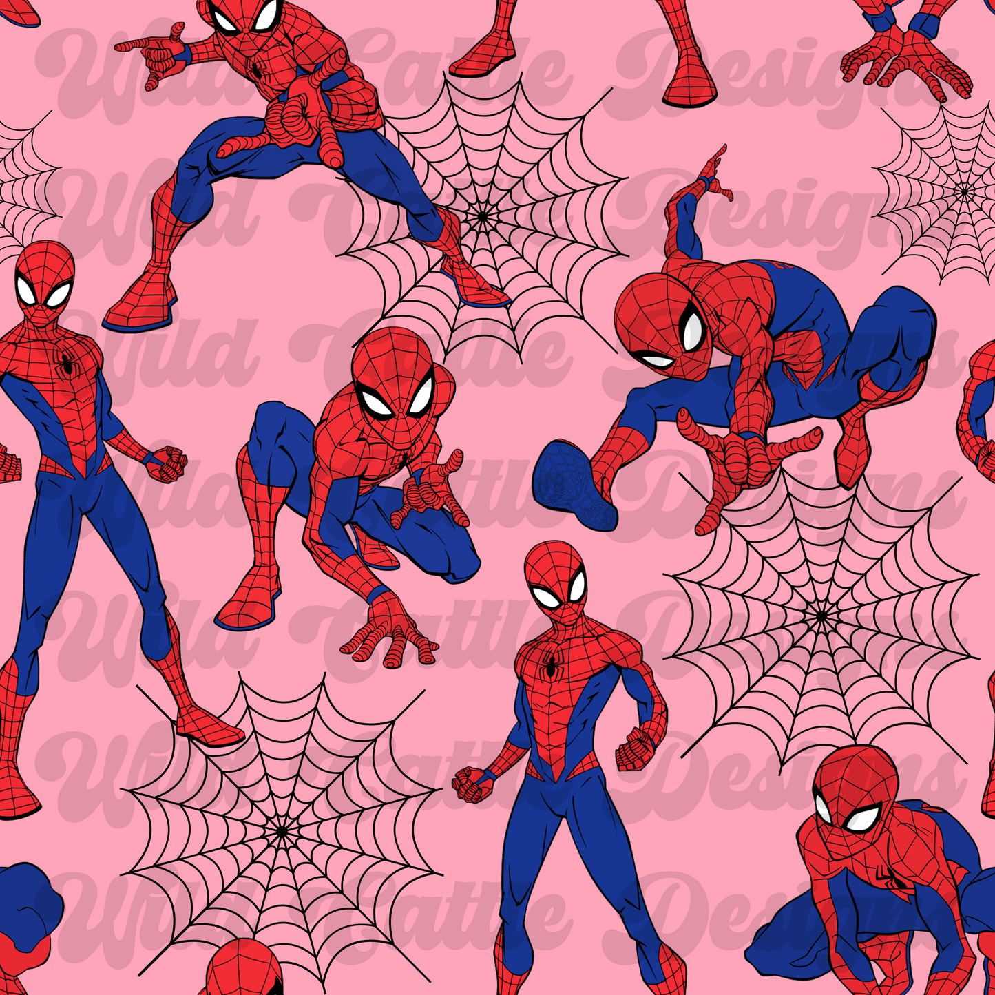 pink spider hero seamless