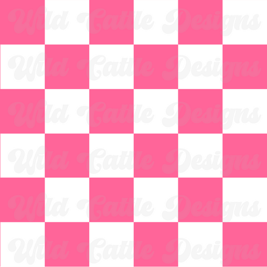 Pink Summer Checks Seamless