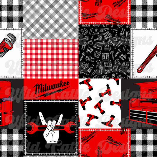 Red Tools Patchwork