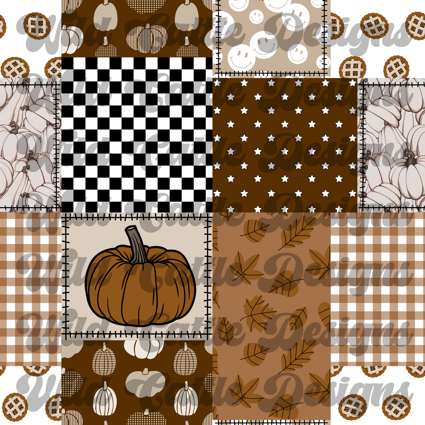 Sad beige fall patchwork