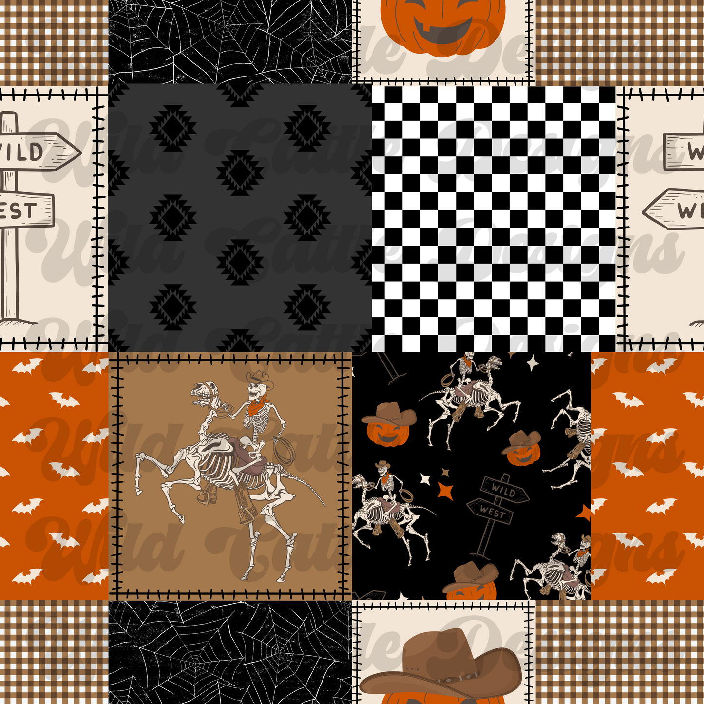 Spooky Cowboy Patchwork