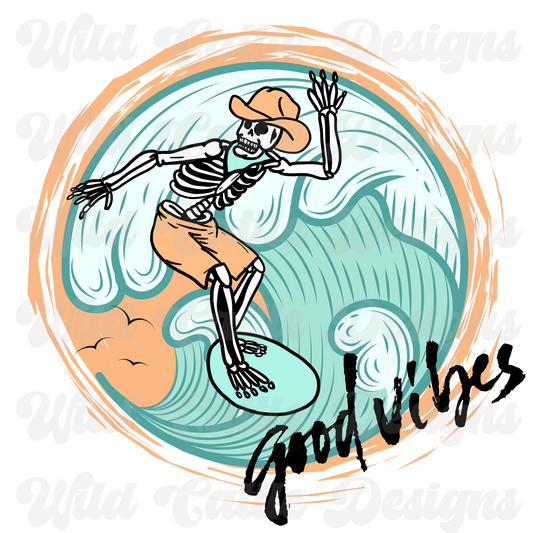 Summer Skelly Vibes PNG