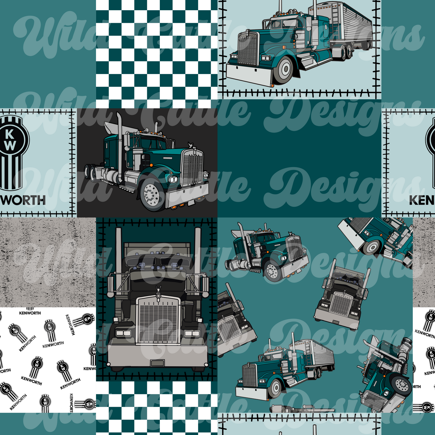 Teal KW Patchwork