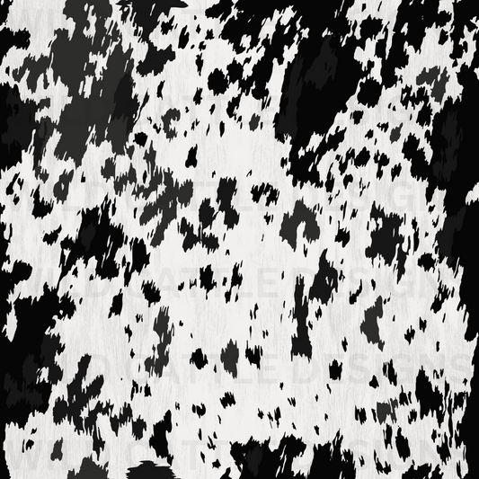 Black and White Cowprint Seamless
