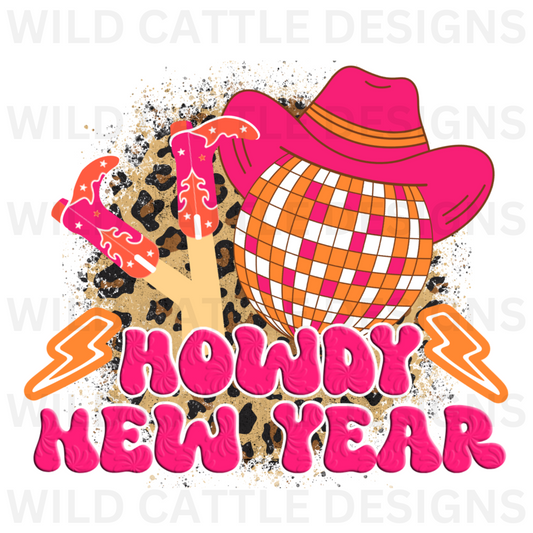 Cheetah Howdy New Year PNG