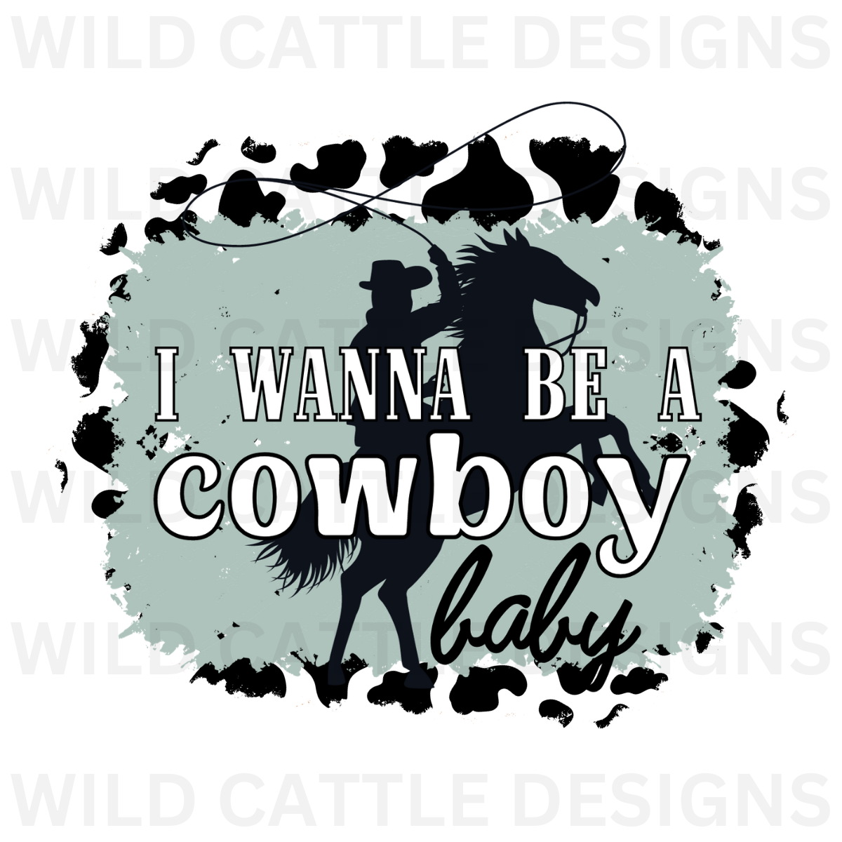 Cowboy Baby Cowprint PNG