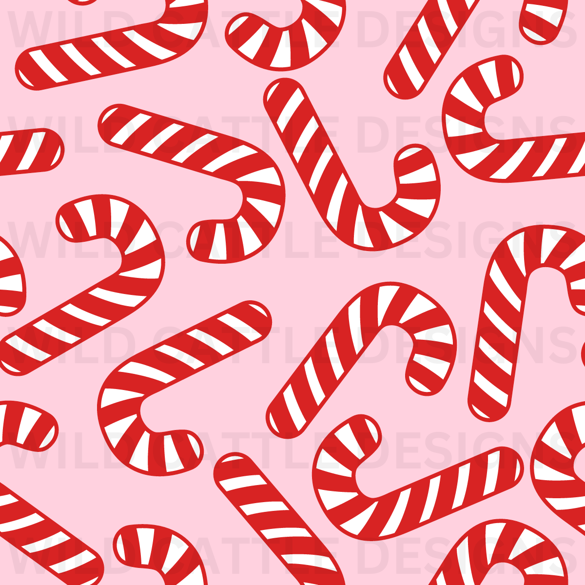 Light Pink Candy Canes Seamless