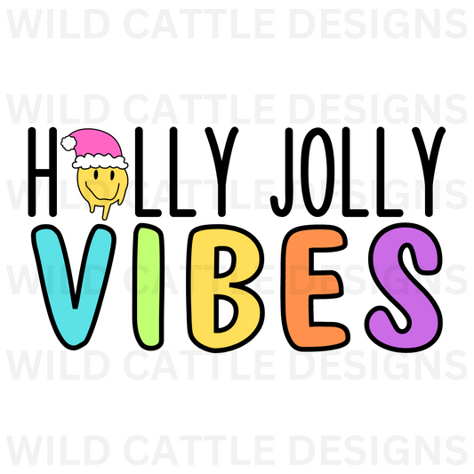 Pink Holly Jolly Vibes PNG