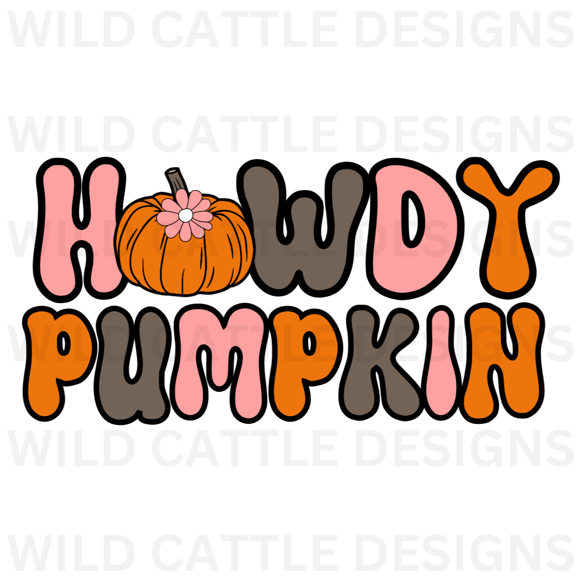 Pink Howdy Pumpkin PNG