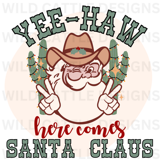 Yeehaw Christmas PNG