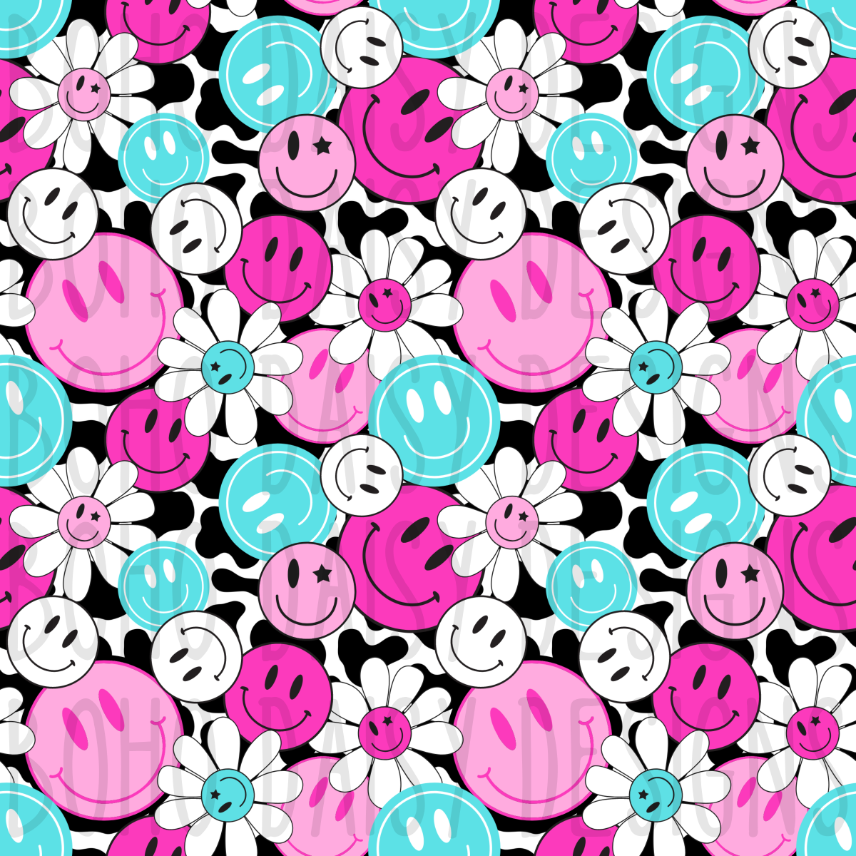 Bright Happy Cow Print